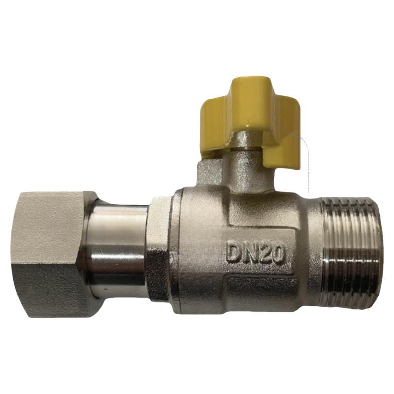 4-6 Point Copper DN15 Union Ball Valve, Thickened, Internal/External Thread, Straight-Through, for Hot/Cold Water Systems