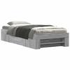 Bed Frame Gray Sonoma 100x200 cm Particleboard