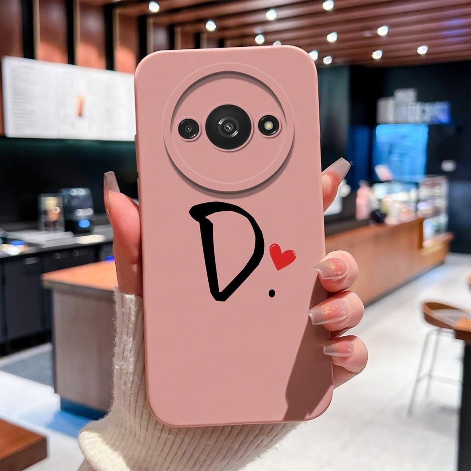 Carcasă de telefon pentru Redmi A3 A1 A2 A4 A5 4A 5A 6A Fashion Simplicity AZ Litere Modele Silicon Lichid Upgrade Lens Protection Cases pentru Redmi Housing