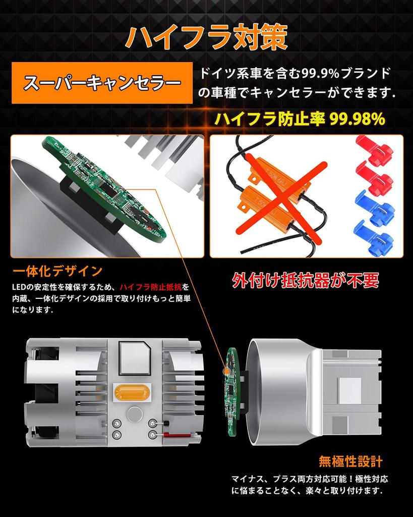 T20 LED turn signal bulb, latest model, equipped with cooling