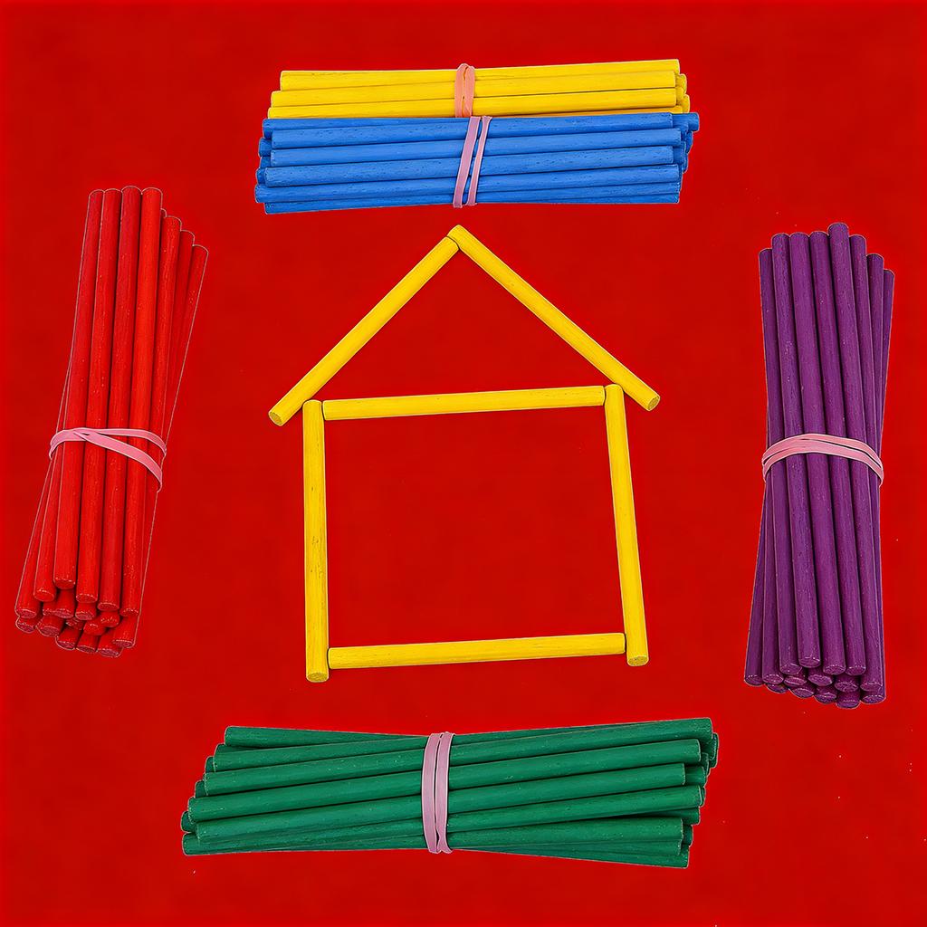 100pcs Counting Sticks in 5 Different Colors, Educational Tools for Schools, Arithmetic Sticks, Math Sticks, Student Stationery