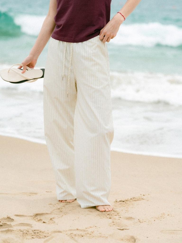 HAVE HAD Easy Stripe Elastic Pants (Stripe Ivory)