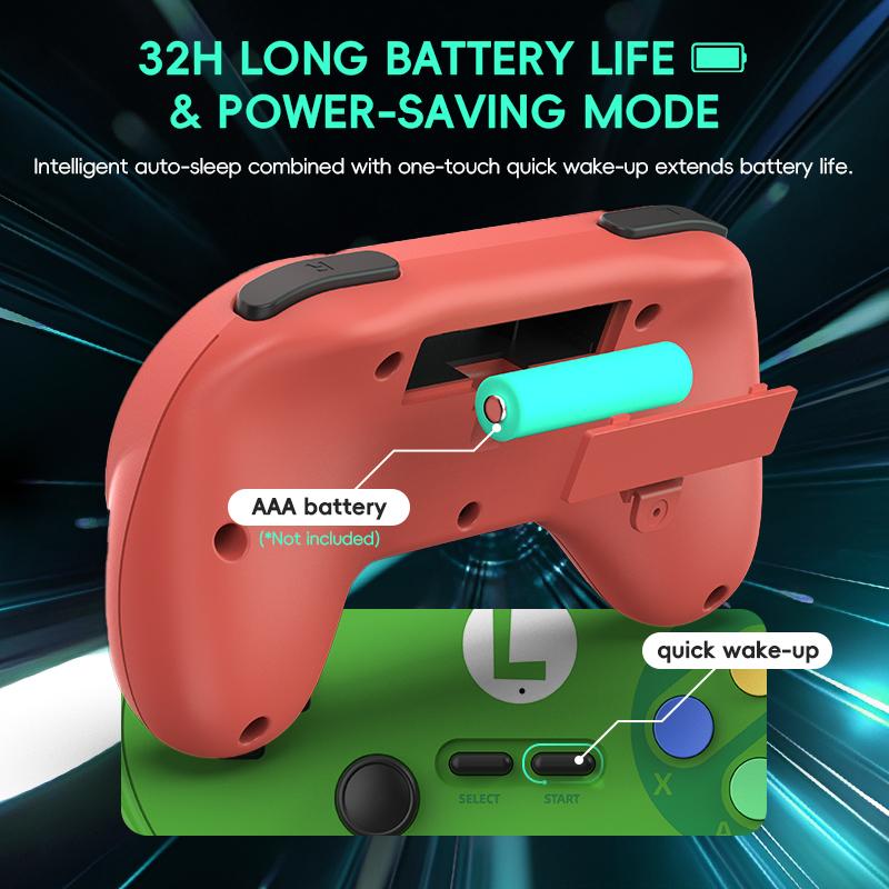 Retro Wireless Gamepad with Dual Receiver, Classic Controller for PC DInput, Android, Arcade Emulators