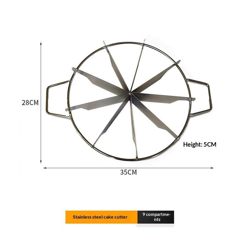 Cake Cutter Slicer Stainless Steel Pastry Portion Marker Pizza Pie Divider Even 4-10 Slices Cake Portioner Baking Tools Kitchen