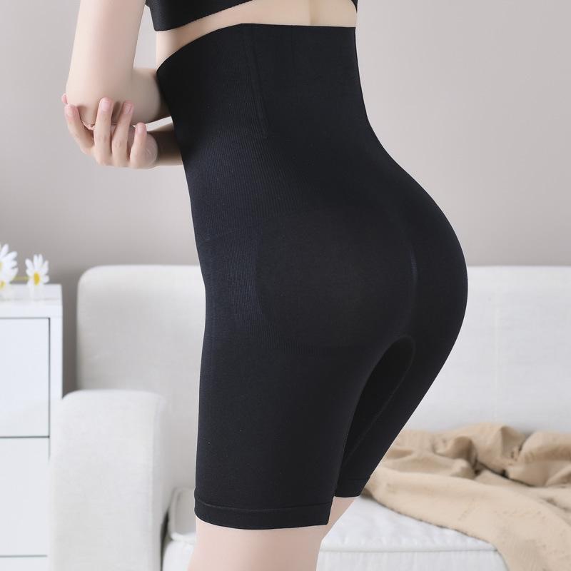 Women s Seamless Body Shaper Firm Abdomen Trimmer Everyday Silk Waist Trainer Panties Belly Control Level S чёрный