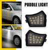 2X 6000K White LED Under Side Mirror Rear Puddle View Lights Fits Volvo Jaguar V