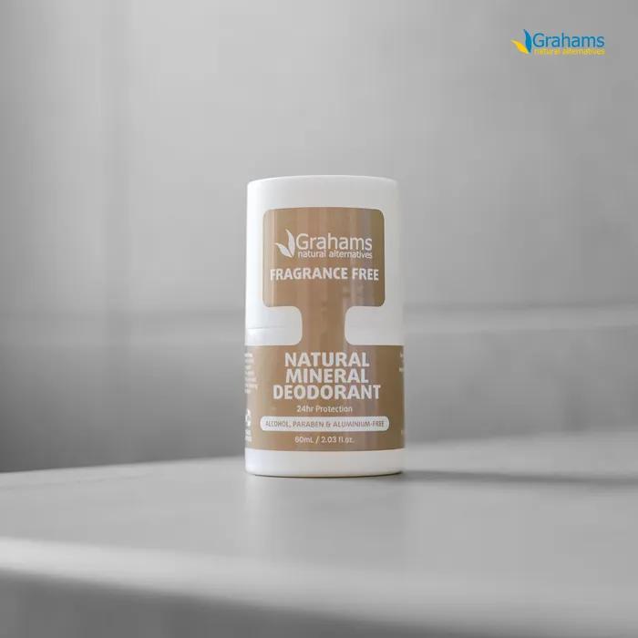 Natural Mineral Deodorant Roll-on Unscented 60mL