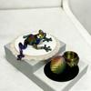 3D Printed Frogs and Eggs Statue, Flexible 3D Printed Animal, Colorful Figurines Statue, Gifts, 16.5Cm/6.5In, Egg 8Cm/3.15In