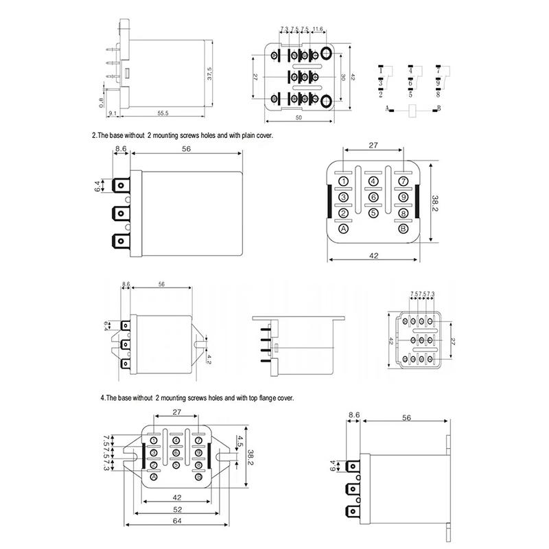 Intermediate Relay Jqx-38F 3Z 40A Power Relay Electromagnetic Relay Dc12V Dc24V Ac220V