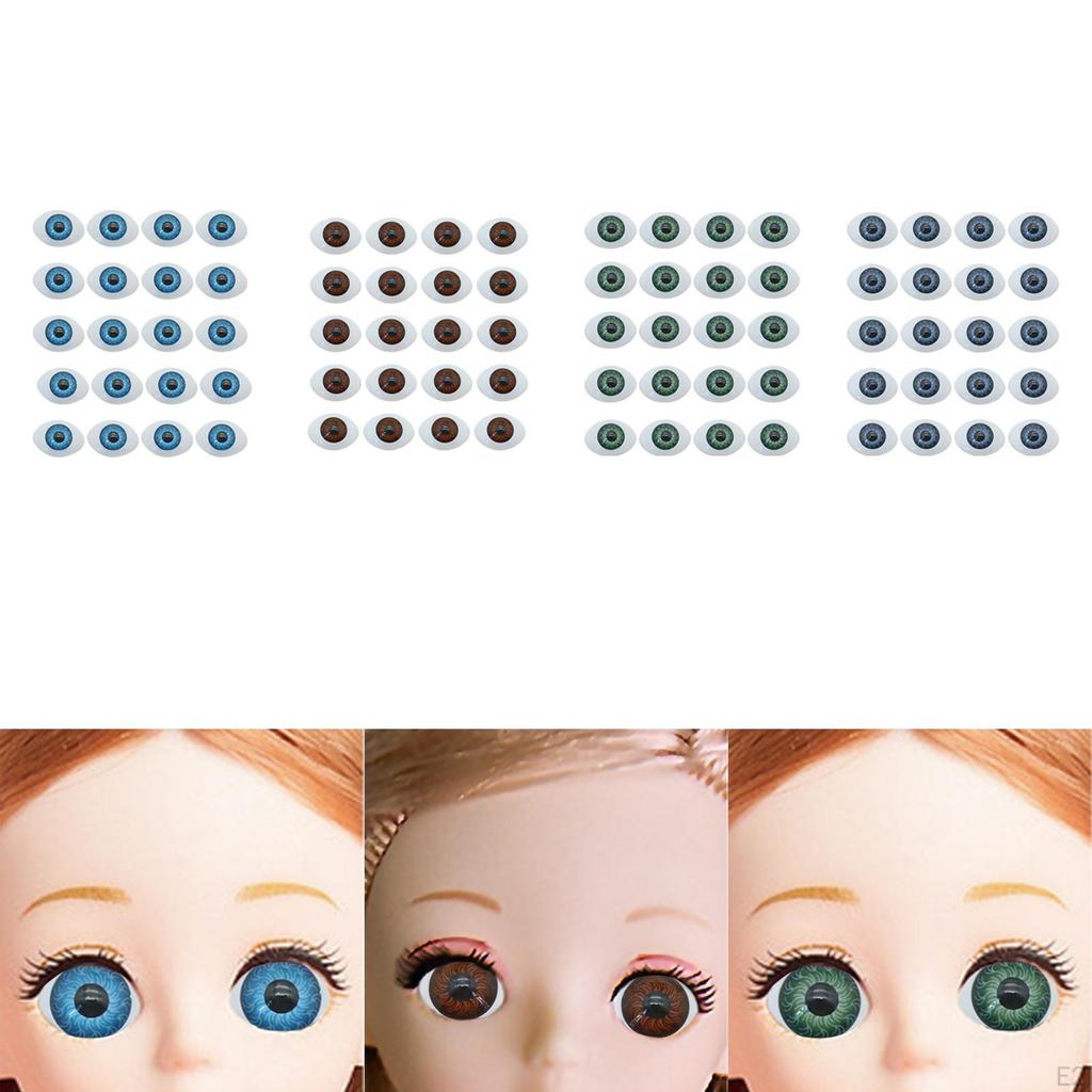 10 Paar 16mm x 23mm Simulations-Augäpfel Puppenherstellung Zubehör Lustig Langlebig