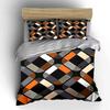 Geometric Art Deco Pattern Design Duvet Cover Set With 3D Printing Design Soft Polyester Bedding Set All-Season Comfort