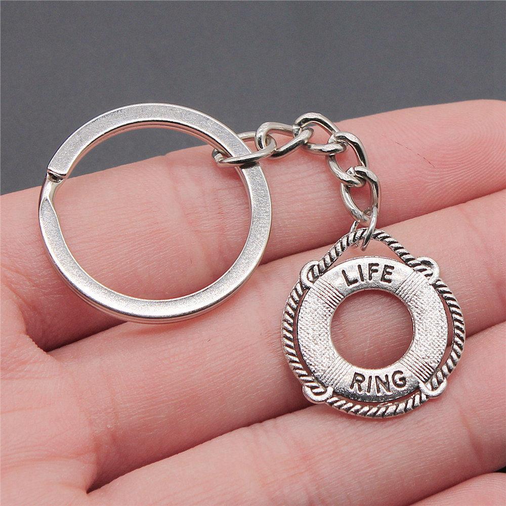 28mm Key Ring Text Tags Friendship Minimalist Jewelry Components QY049