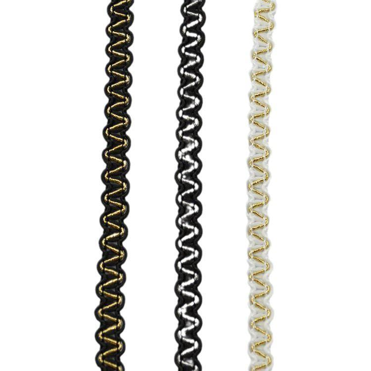 5m/16.4ft each pack white gold laces sewing trims curtain curve accessory handmade DIY craft flower for underwear bras dress gowns decoration
