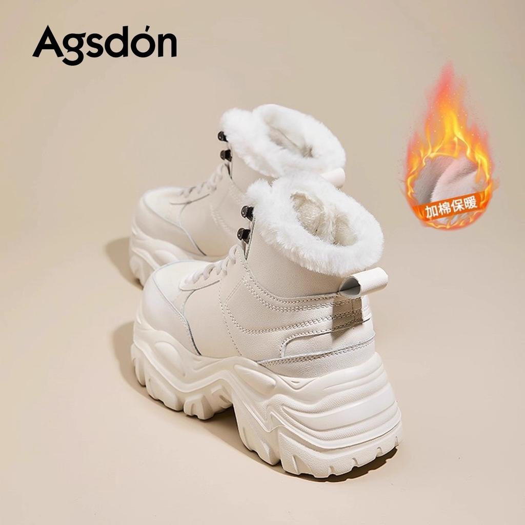 Fleece High-top Dad Shoes New Winter Platform Casual Sports Snow Cotton Shoes