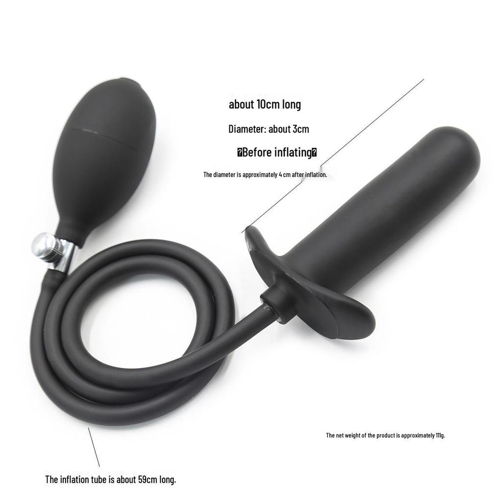 Inflatable Expanding Butt Plug and Penis Masturbator for Women - Anal Dilator and Expander Sex Toy