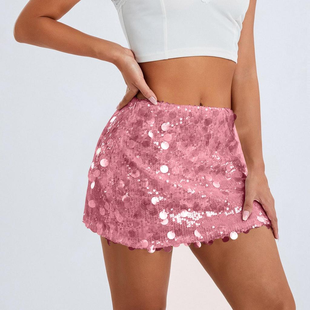 Spódnica z cekinami Spódnica brokatowa Damska elastyczna w pasie Spódnica brokatowa z damską spódnicą z cekinami Spódnica brokatowa Spódnica elastyczna w pasie Spódnica A-line Spódnica biodrowa