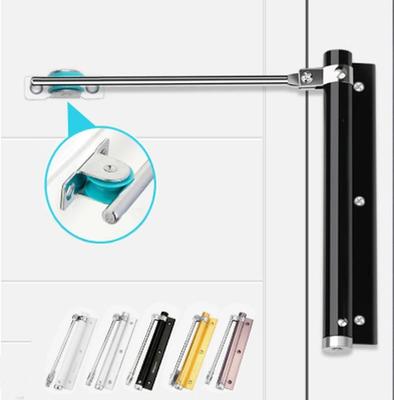 Aluminum Alloy Door Closer Adjustable Force Automatic Door Closing Device Pulley Silent Suitable for Many Types of Doors.