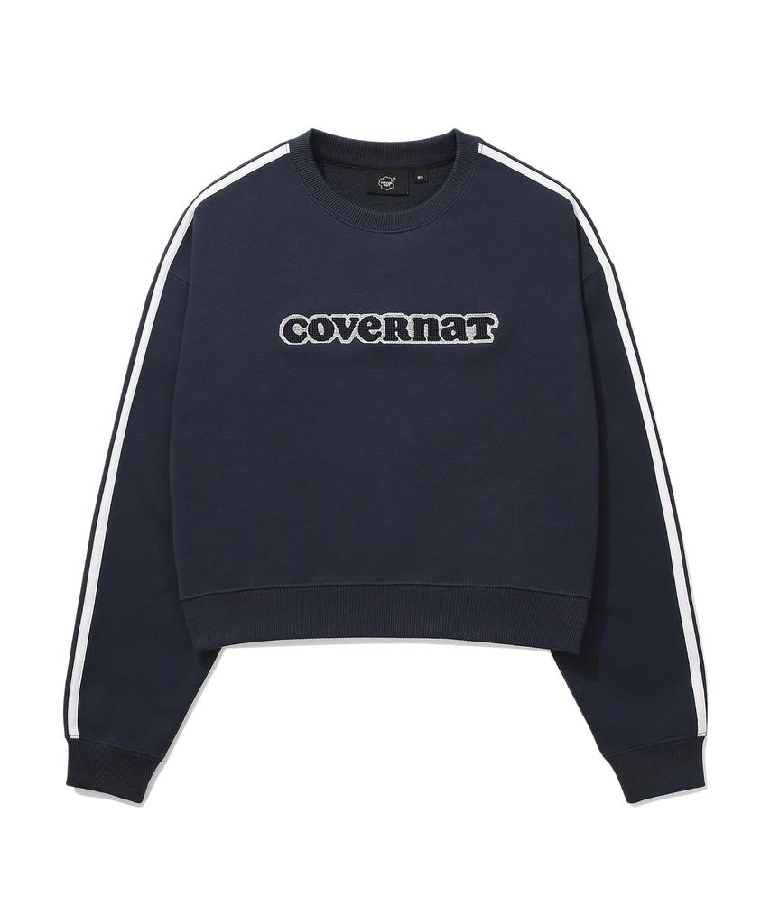 COVERNAT WOMAN Cooper Logo Lining Sweatshirt Navy