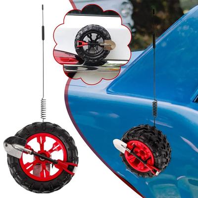 Sada gumových pneumatik Vozidlo Mini Rezervní pneumatika s vlajkou Dekorativní Model rezervní pneumatiky Automobil Auto Ozdoba pro dekoraci zadní části