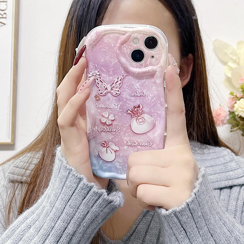 Silicone Case for Xiaomi Redmi Note 14 13 Samsung A56 A26 A36 Oppo A3 A5 Pro Tecno Spark 30C Funda Cartoon Butterfly Flowers Cover Soft TPU Bumper