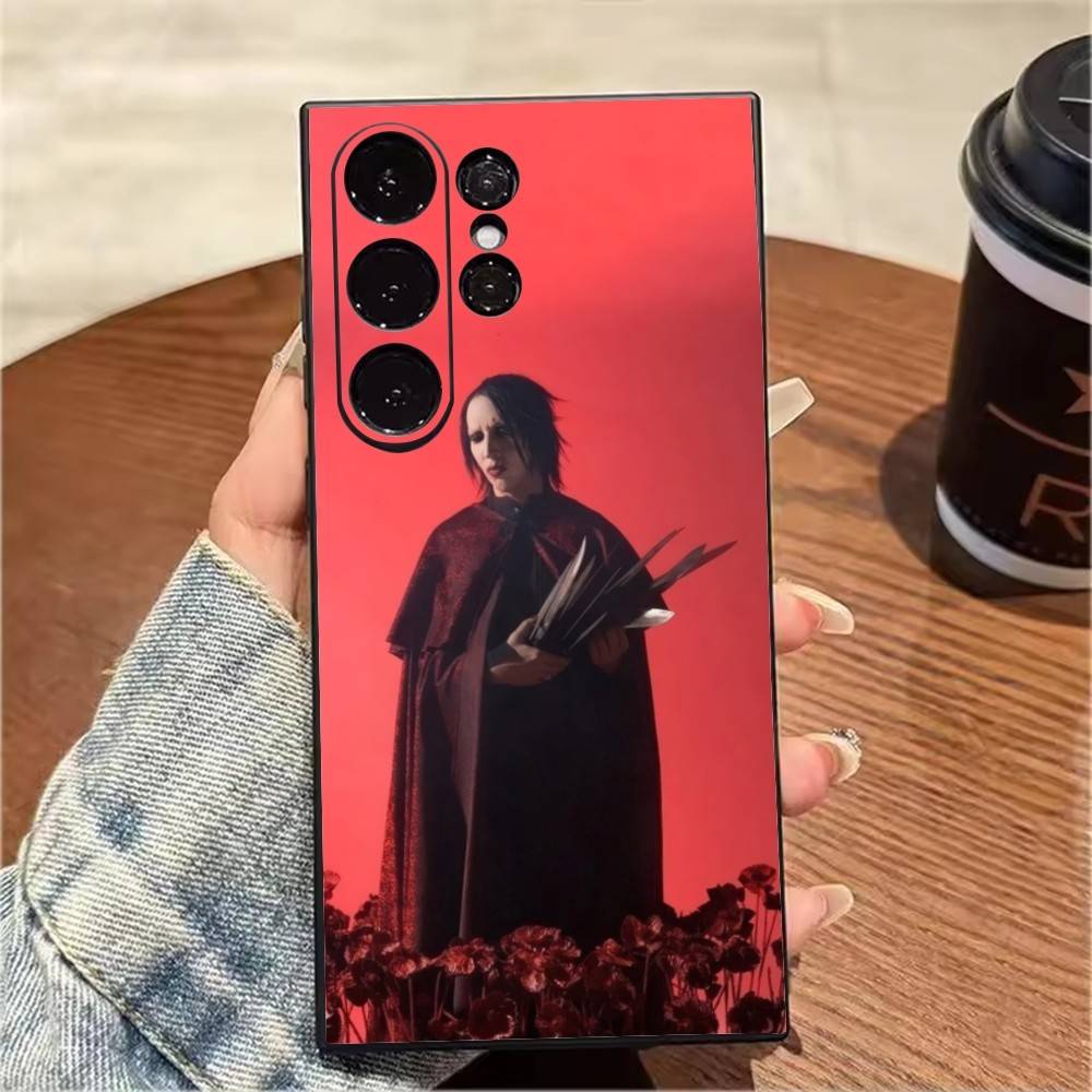 M-Marilyn Death Rock Mr-M-MansonS Phone Case For Samsung S25,S24,S21,S22,S23,S20,Ultra,S26,Plus,Fe,Note,5G Black Cover