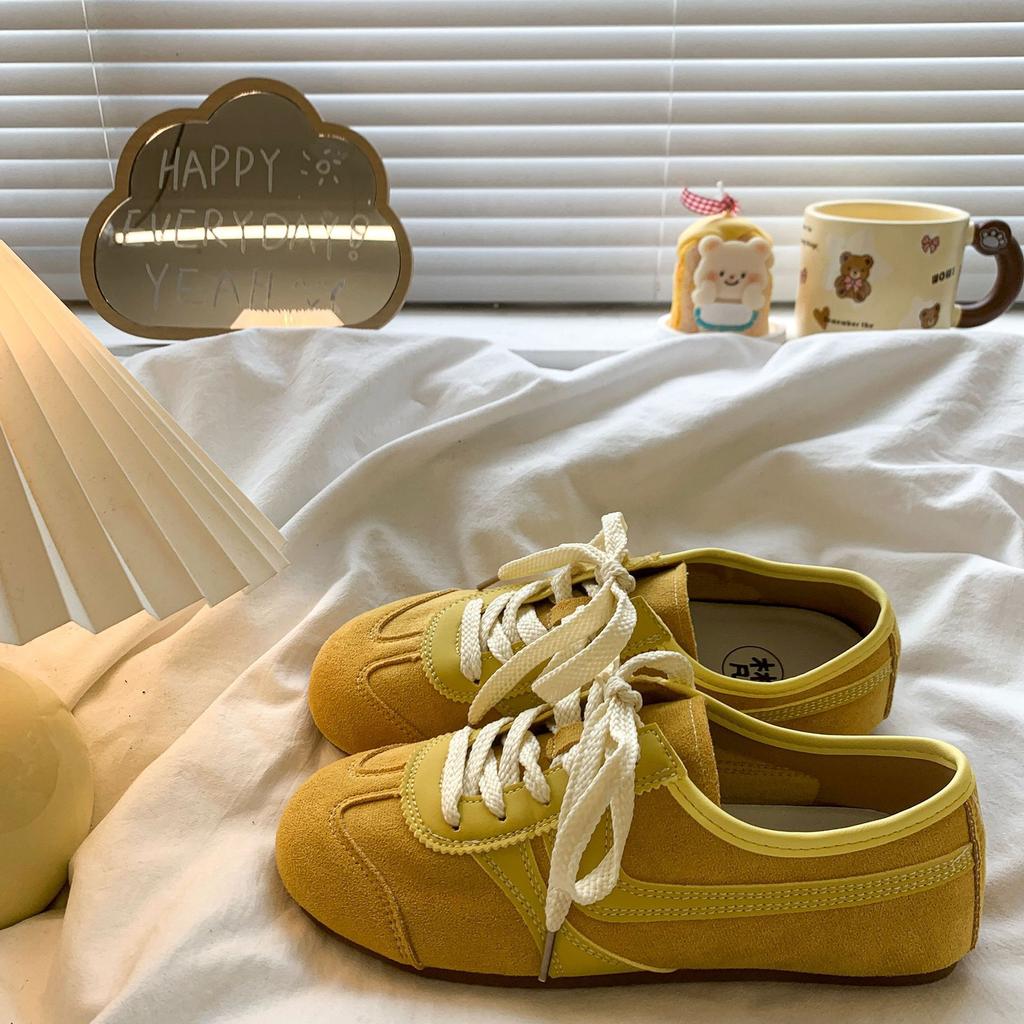 Retro deutsche Trainingsschuhe Damen 2025 neu Frühling und Herbst flachsohlige lässige Sport-Board-Schuhe vielseitige Forrest Gump Schuhe