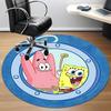 1pc SpongeBob, Patrick Star Carpet, Round Non-Slip Durable Large Size Office Carpet, Suitable for Office, Beautiful Decoration
