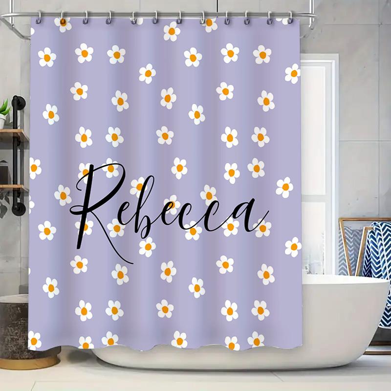 

Charming Daisy Shower Curtain: Custom Name For A Fresh And Nature-Inspired Bathroom Dcor W60H190(CM)-1 Pcs