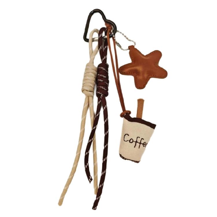 

Practical Cartoon Coffee Cup Charm Pendant Fashion Accessory for Everyday Use on Backpacks Bags