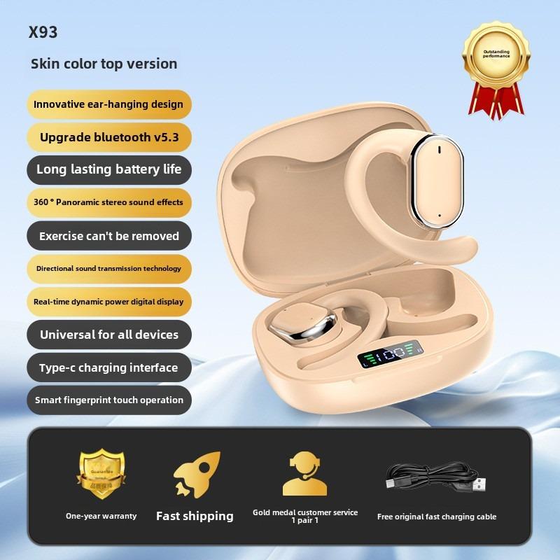 

X93 подвесные наушники с трансграничным интерфейсом, высокое качество звука, удобная носка, Bluetooth 5.3, интеллектуальный цифровой дисплей, длительный срок службы, конфиденциальность