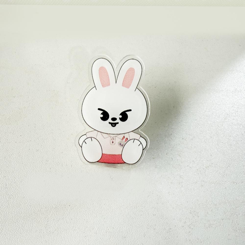 New Straykids Cartoon Acrylic Brooch Skzoo Peripheral Huang Xuanchen, Li Longfu, Han Zhicheng Acrylic Brooch Pin Xz-37