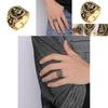 Anello da Uomo Color Oro con Lettera Moda Elegante Semplice Stile Trendy per Uso Quotidiano da Uomo