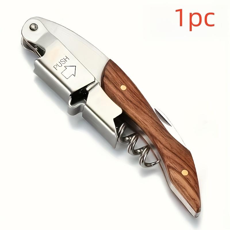 

1/2Wine and beer bottle opener-Multifunctional bottle opener Essentials for kitchen bar, and camping Essential for family gatherings Stainless 1