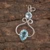 Sky Blue Topaz Gemstone Pendant, Handmade Gorgeous Jewelry, 925 Solid Sterling Silver Jewelry, Bohemian Pendant For Wedding Gift