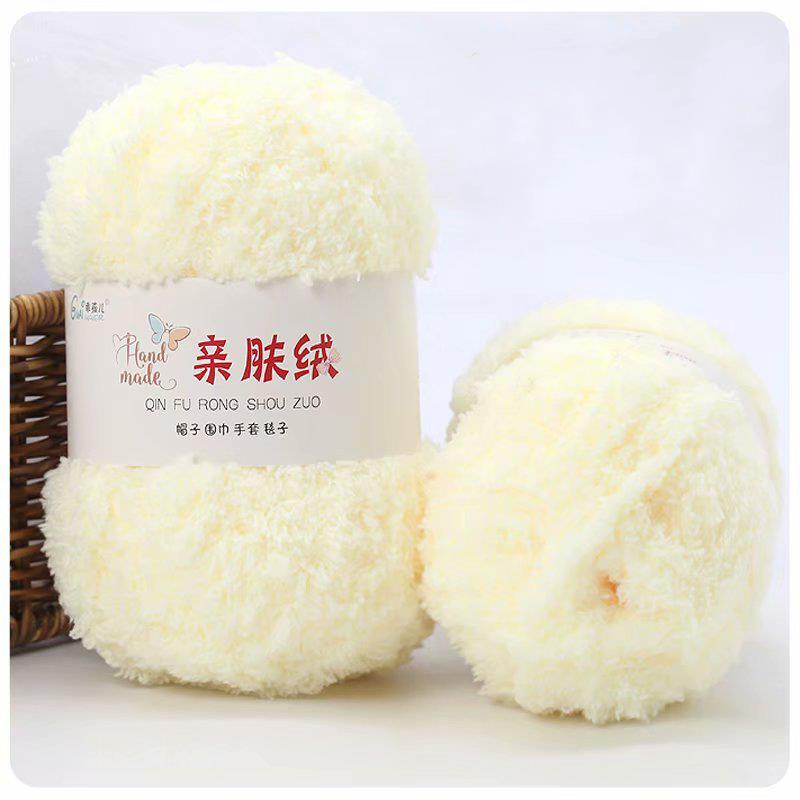 50 g/Bündel Chenillegarn, weicher, dünner Korallensamt-Handtuchfaden zum Stricken, Häkelgarn, Handstricken, Häkeln, DIY-Pullover, Puppen