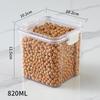Square Flower Tea Storage Box - 680ml with 4 Food Grade Compartments and 700ml Sealed Lid