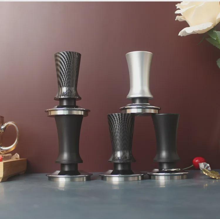 Balanserat elastiskt handtag Kaffe-tamper i rostfritt stål (51/53/58mm)