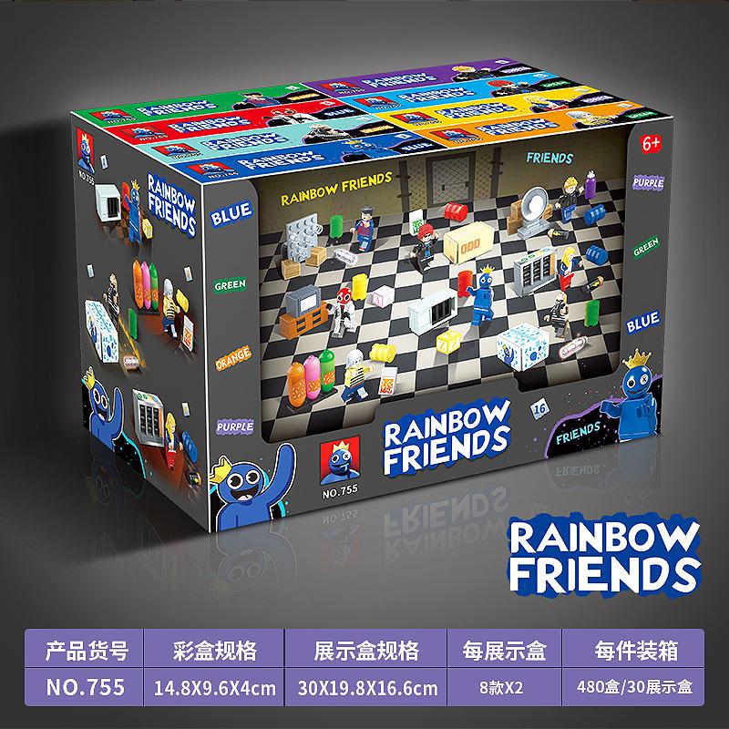 Rainbow friends a full kit of dolls monsters boys construction bricks assembling toy ornaments and hand-made birthday gifts
