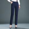 Women's  Slim Long Pants  Elastic Waist Straight Pants Stretch High Waist Pants