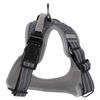 Haustiergeschirr Verstellbar Atmungsaktives Netz Explosionsgeschützt Haustierweste Geschirr für Outdoor-Aktivitäten Nachtspaziergang Grau