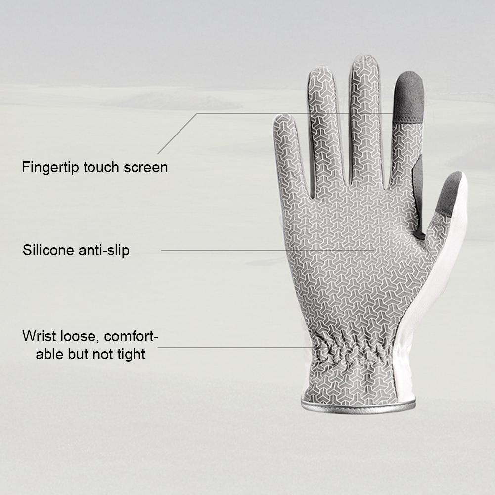 1 paio di guanti da golf sportivi da esterno, ciclismo, alpinismo, antiscivolo, traspiranti, touch screen, guanti sottili in seta di ghiaccio