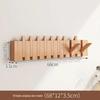 Solid Wood Wall-Mounted Piano Coat Rack with Entryway and Bedroom Hooks