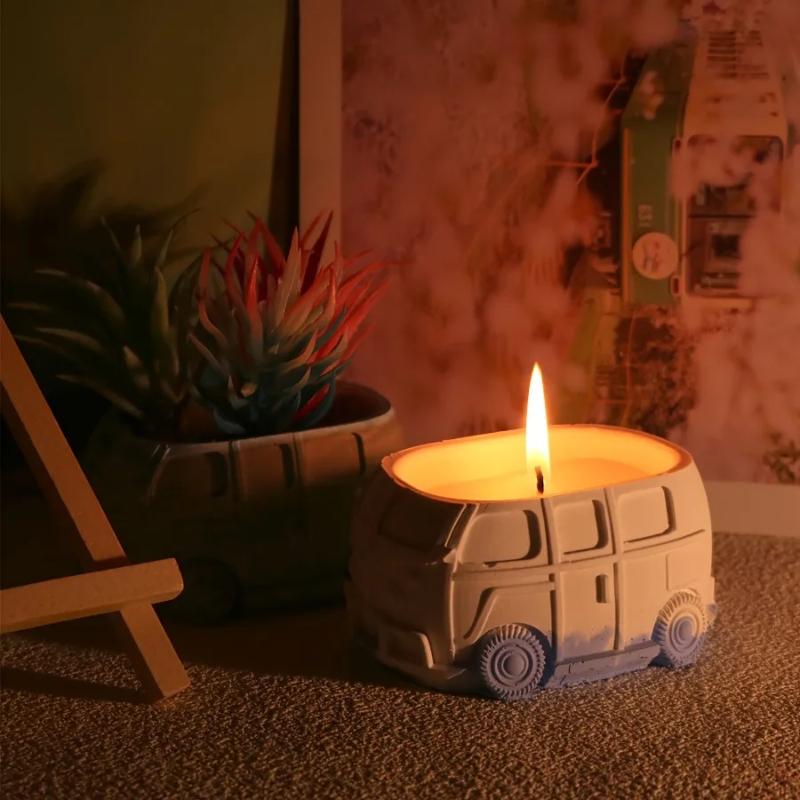 DIY Bus Blumentopf Harz Silikonform, Auto Aufbewahrungsbox Beton Zement Gips Mehrzweck Silikonform