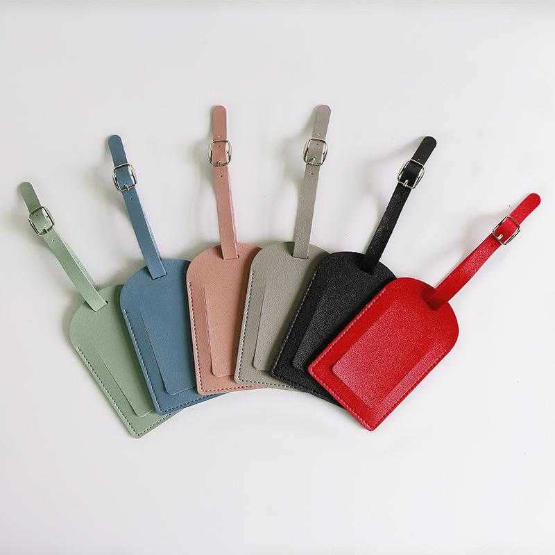 Thickened PU Luggage Tag with Pocket, Buckle, and Signature Paper