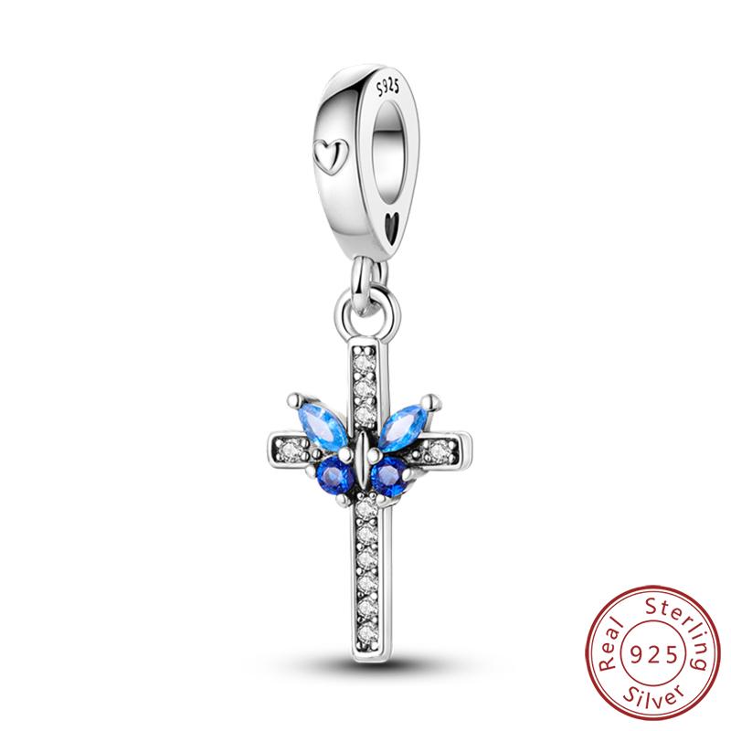 Elegant S925 Silver Butterfly & Dragonfly Multicolor Charms Beads Pendant 3mm DIY Fine Jewelry Making Accessories Gifts