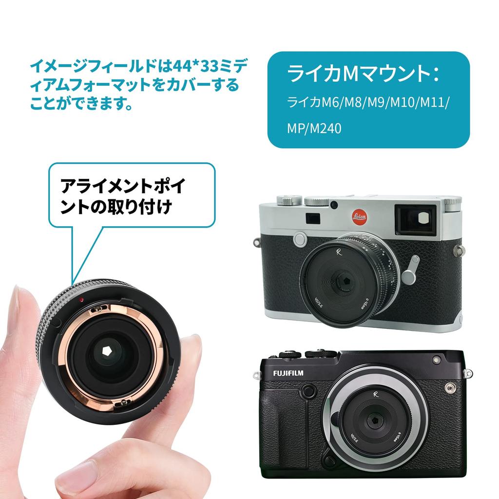 AstrHori 40mm Full Frame Manual Prime Lens Fits 70MP Covers Medium Compatible with Leica Mirrorless Cameras M6 M8 M9 M10 M11 MP M240 F5.6 Cameras,