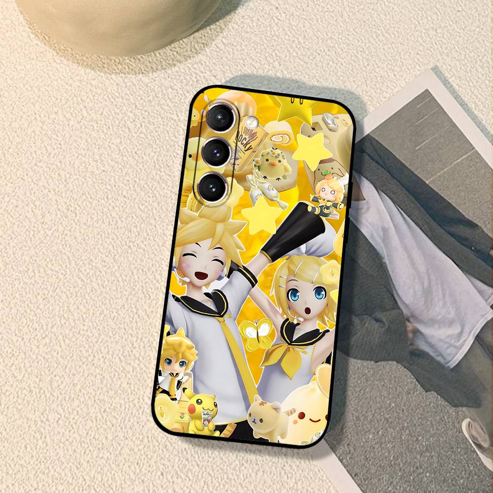 J-KagamineS Rin Len Phone Case Black Ultra-thin Shockproof Case For Samsung S24/S25/S22/S30/Note20/Lite/Ultra/5G/Plus/FE