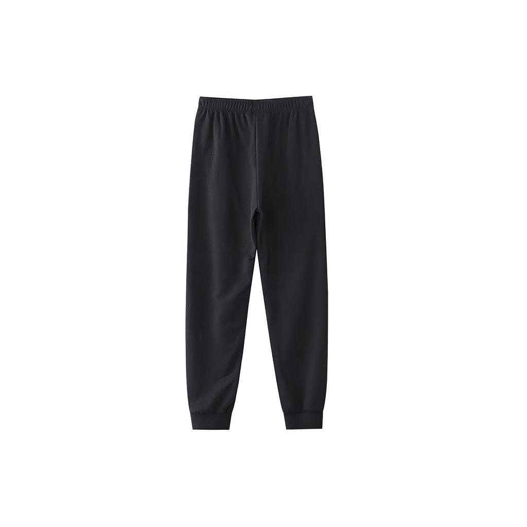Li Ning Lifestyle Series Solid Color Casual Drawstring Knit Sports Pants Men Bottoms Black AKLSE41-1