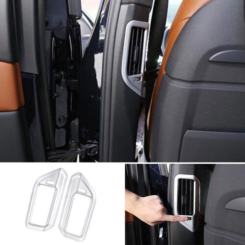 For BMW X7 G07 2019-2022 B Pillar Air Outlet Vent Cover Trim 2PCS Matte Silver