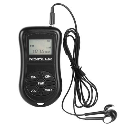 Mini FM Stereo Radyo Taşınabilir Dijital DSP Alıcı 1,15 İnç LCD Ekranlı Kordonlu 60-108MHz Alım Frekansı KDKA-600